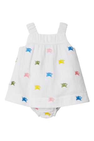 white cotton dress BURBERRY KIDS | 8078133A5127